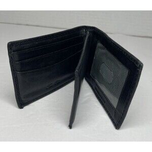 Tasso Elba Men's Black Lambs Leather Bifold Wallet